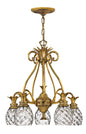 Plantation Small Single Tier Chandelier In Gold Finish