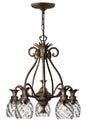 Plantation Small Single Tier Chandelier In Light Bronze Finish
