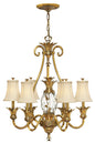 Plantation Medium Single Tier Chandelier In Gold Finish