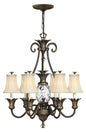 Plantation Medium Single Tier Chandelier In Light Bronze Finish