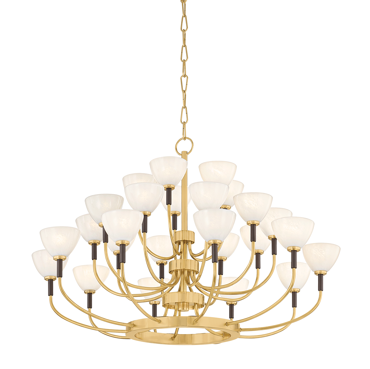 BRAHMA Chandelier In Vintage Polished Brass/Bronze Finish