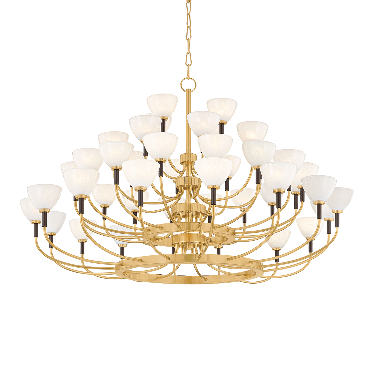 BRAHMA Chandelier In Vintage Polished Brass/Bronze Finish