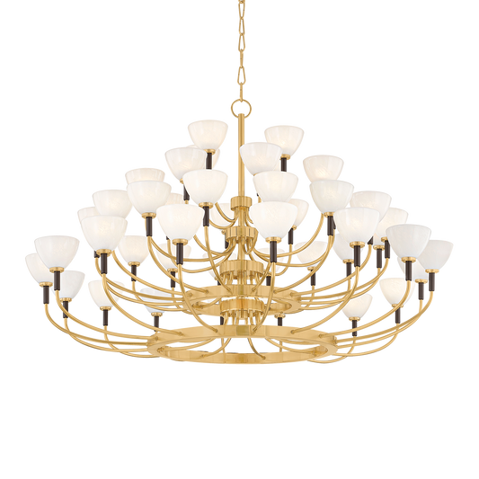 BRAHMA Chandelier In Vintage Polished Brass/Bronze Finish