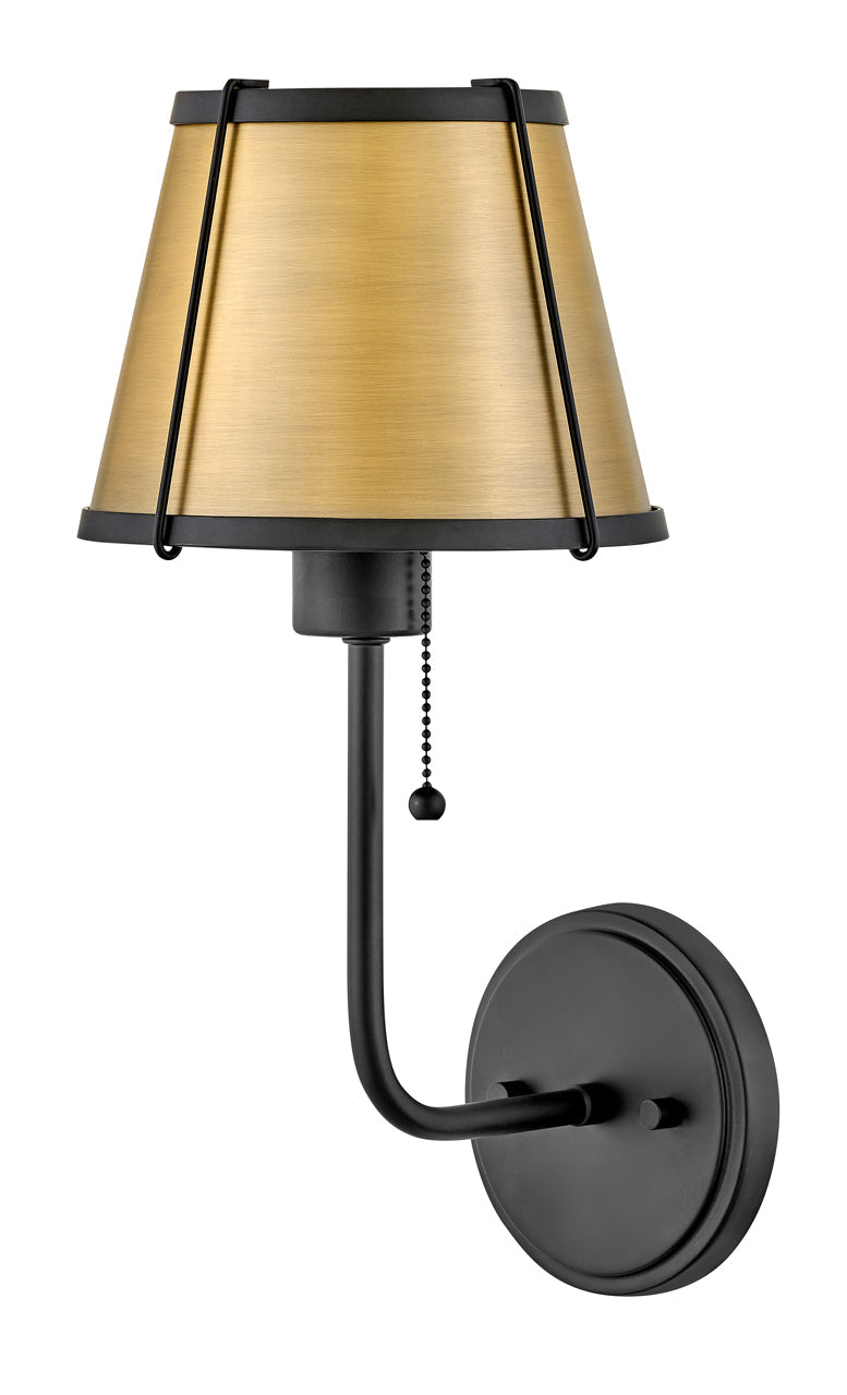 Clarke Medium Single Light Sconce In Black Finish
