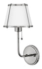 Clarke Medium Single Light Sconce In Polished Nickel Finish