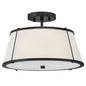 Clarke Medium Semi-Flush Mount In Black Finish