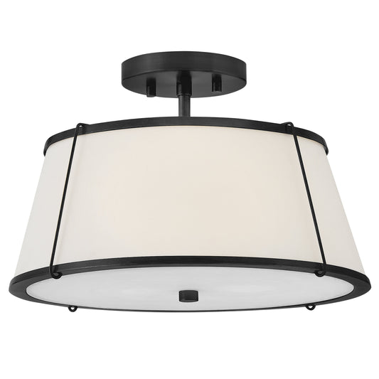 Clarke Medium Semi-Flush Mount In Black Finish