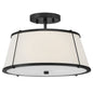Clarke Medium Semi-Flush Mount In Black Finish