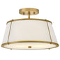 Clarke Medium Semi-Flush Mount In Dark Brass Finish