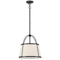 Clarke Large Drum Pendant In Black Finish