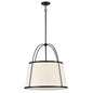Clarke Medium Drum Chandelier In Black Finish
