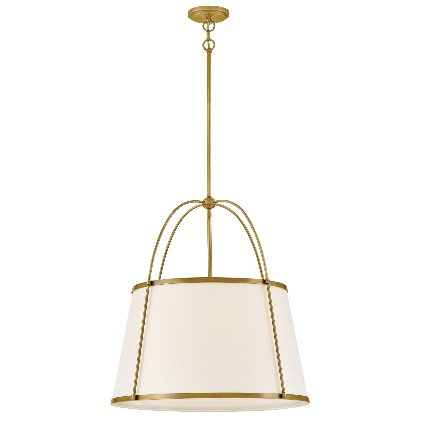 Clarke Medium Drum Chandelier In Dark Brass Finish