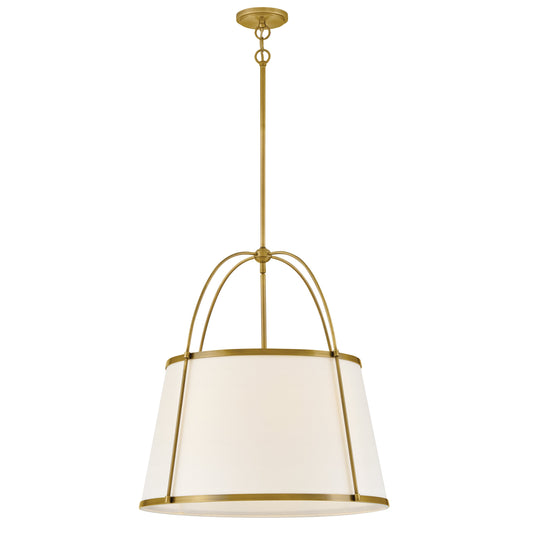 Clarke Medium Drum Chandelier In Dark Brass Finish