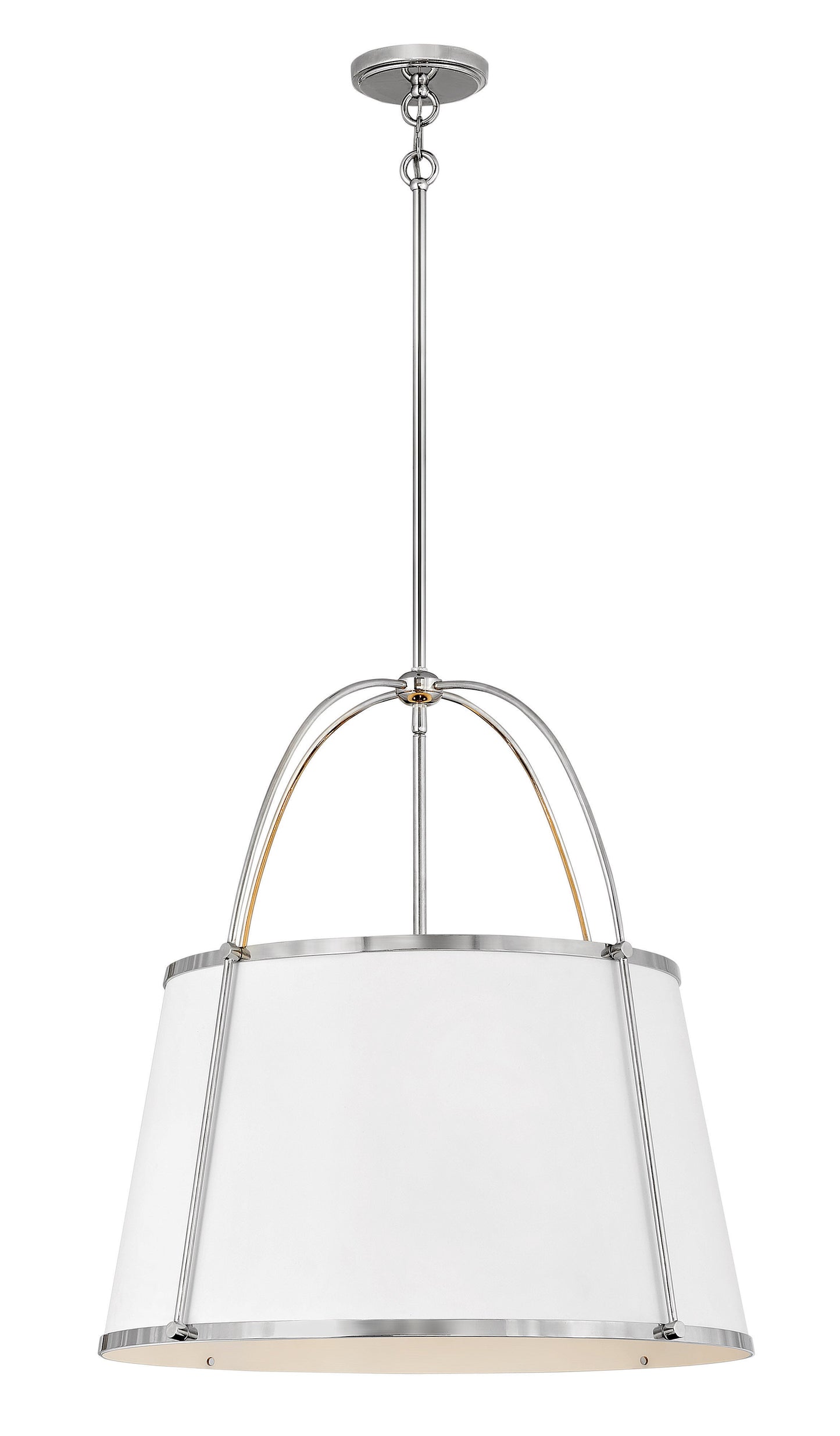 Clarke Medium Drum Chandelier In Polished Nickel Finish