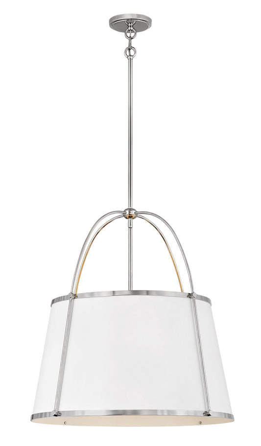 Clarke Medium Drum Chandelier In Polished Nickel Finish