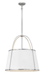 Clarke Medium Drum Chandelier In Polished Nickel Finish