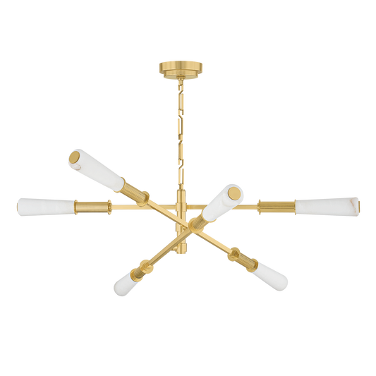 DASHIELL Chandelier In VINTAGE POLISHED BRASS Finish