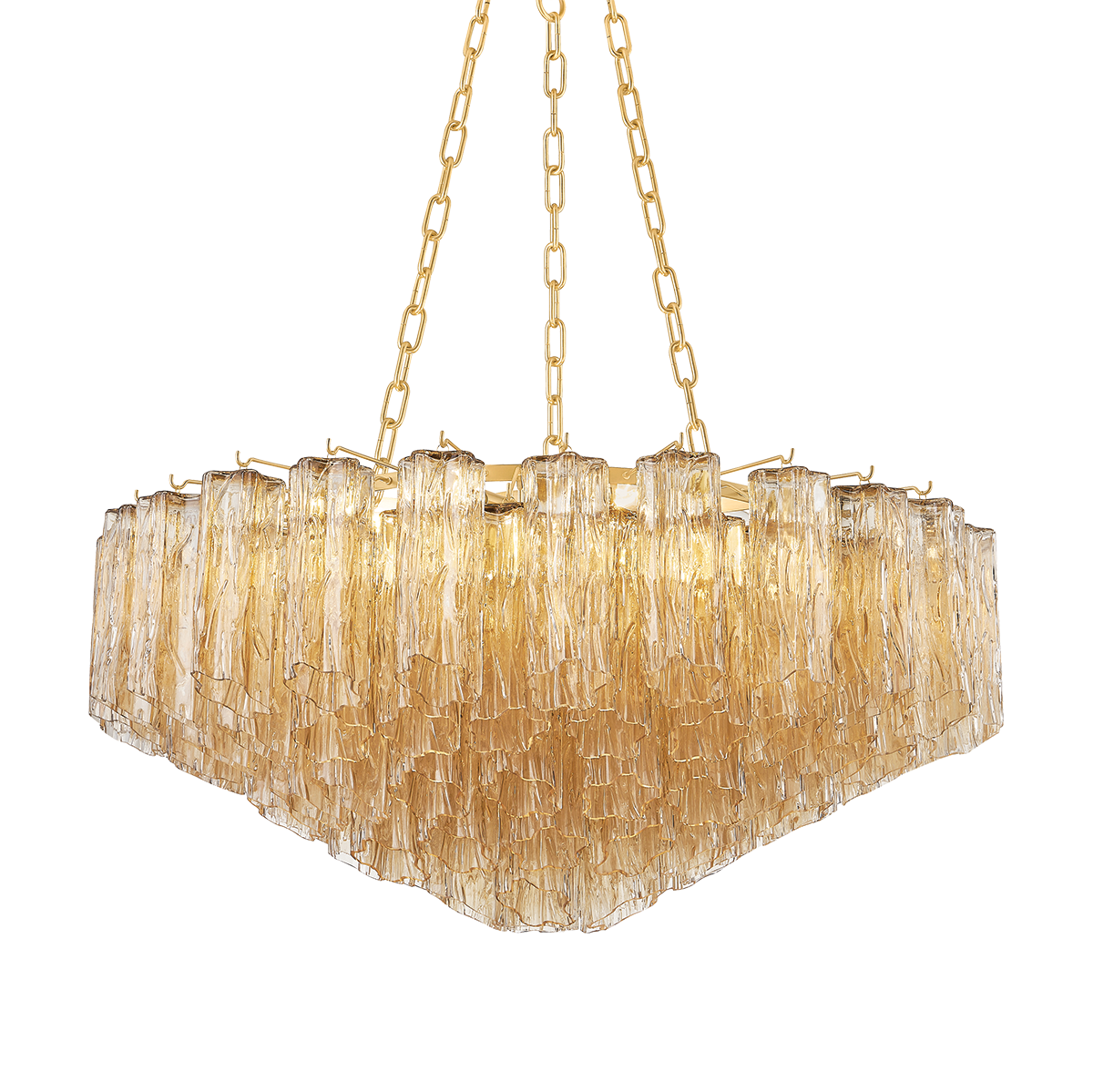 WATERTOWN Chandelier with Aged Brass Finish