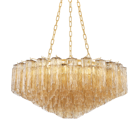 WATERTOWN Chandelier with Aged Brass Finish