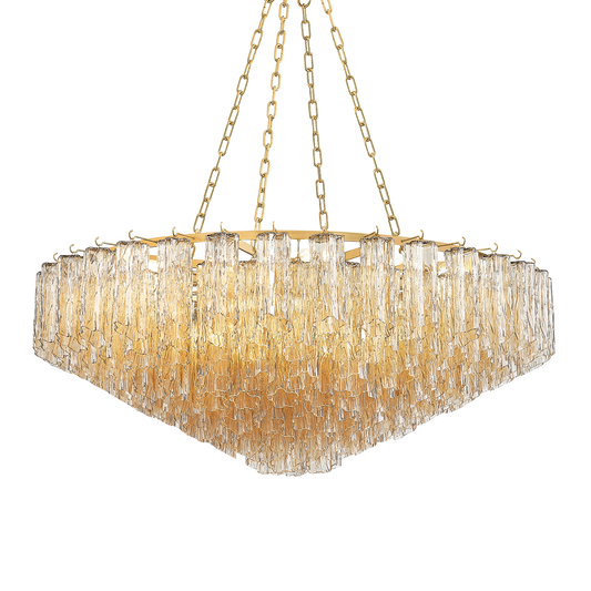 WATERTOWN Chandelier with Aged Brass Finish