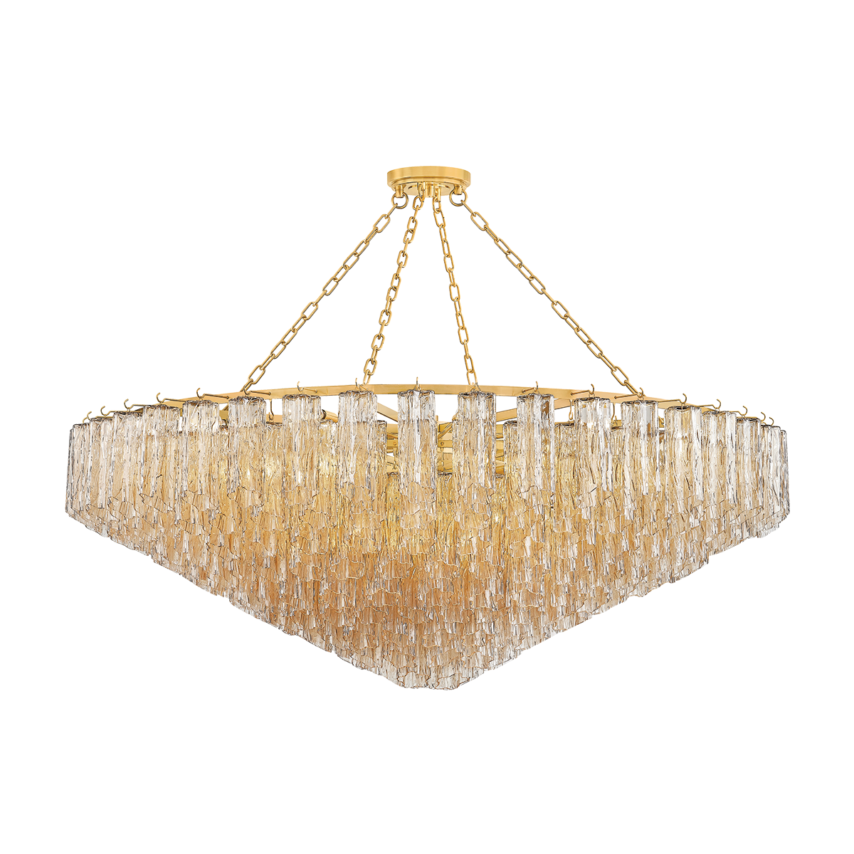 WATERTOWN Chandelier with Aged Brass Finish