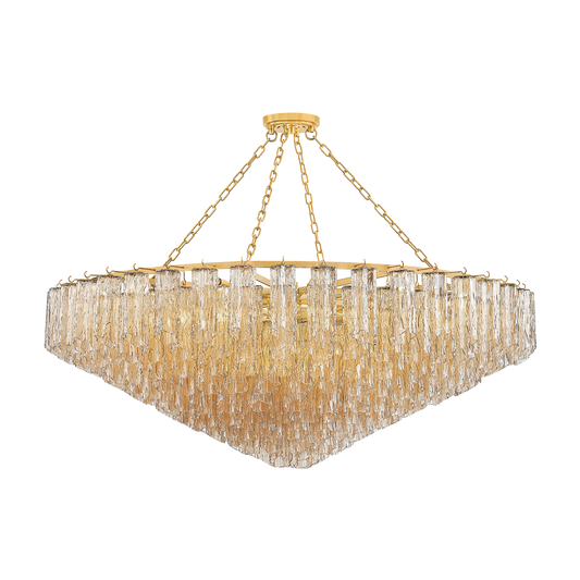 WATERTOWN Chandelier with Aged Brass Finish