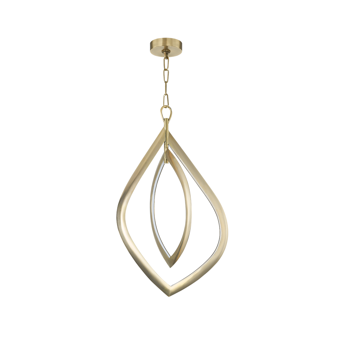 ARLES Chandelier In VINTAGE BRASS Finish