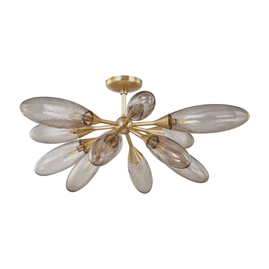 CORDOBA Semi Flush In VINTAGE BRASS Finish