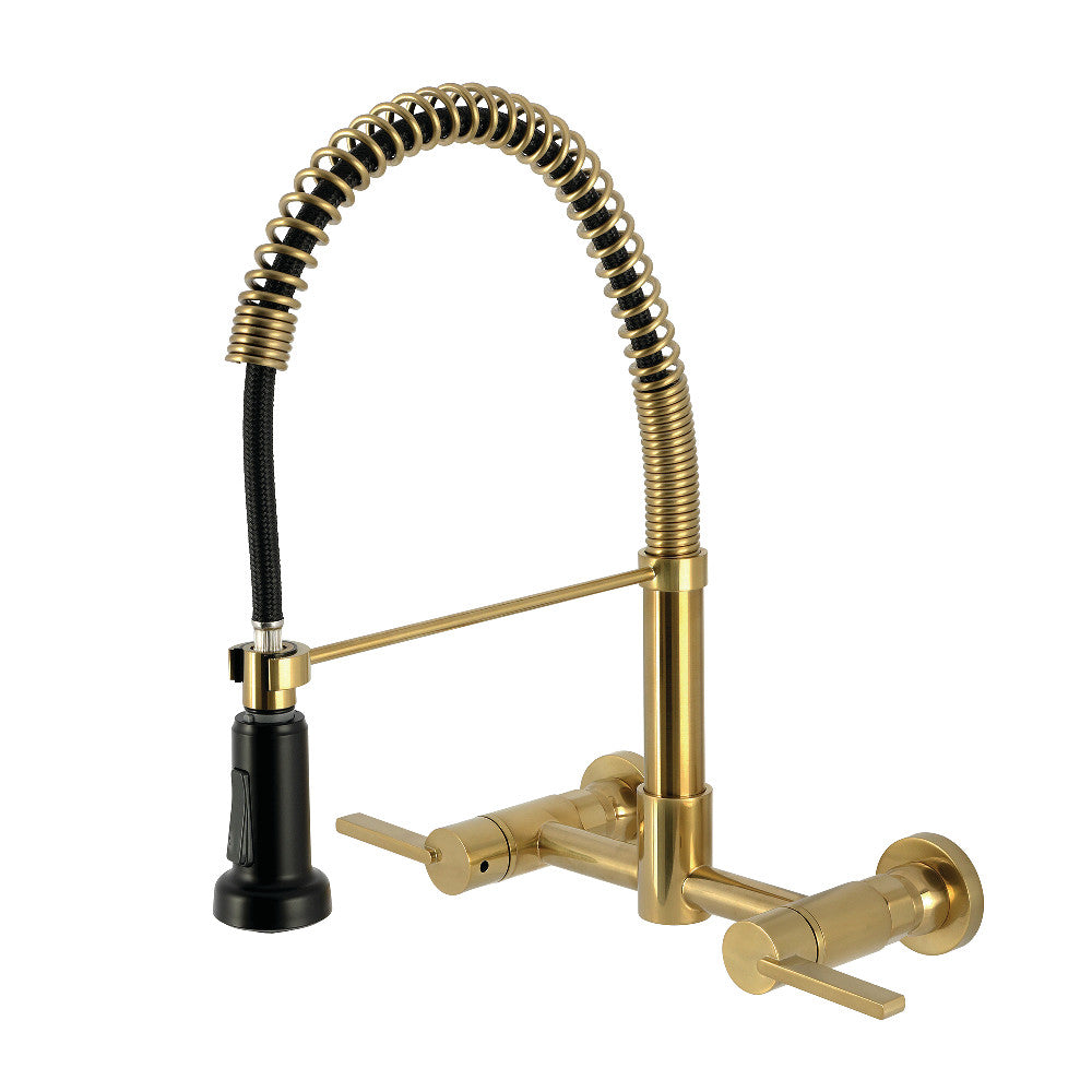 Continental Pre-Rinse Kitchen Faucet in Brushed Brass