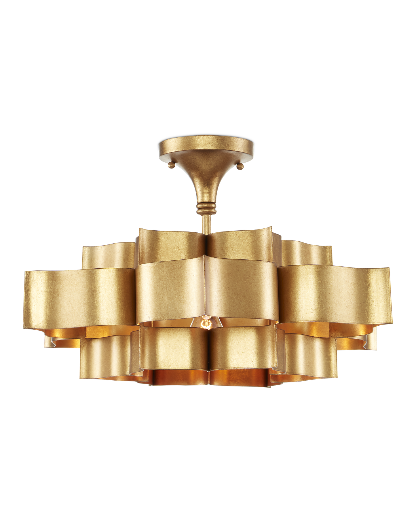 Grand Lotus Small Gold Chandelier