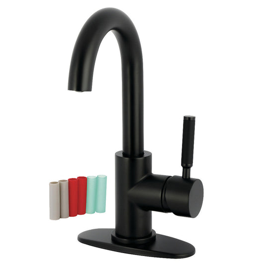 Kaiser Single-Hole Bathroom Faucet in Matte Black