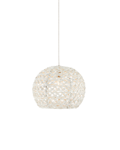Piero White 1-Light Round Multi-Drop Pendant