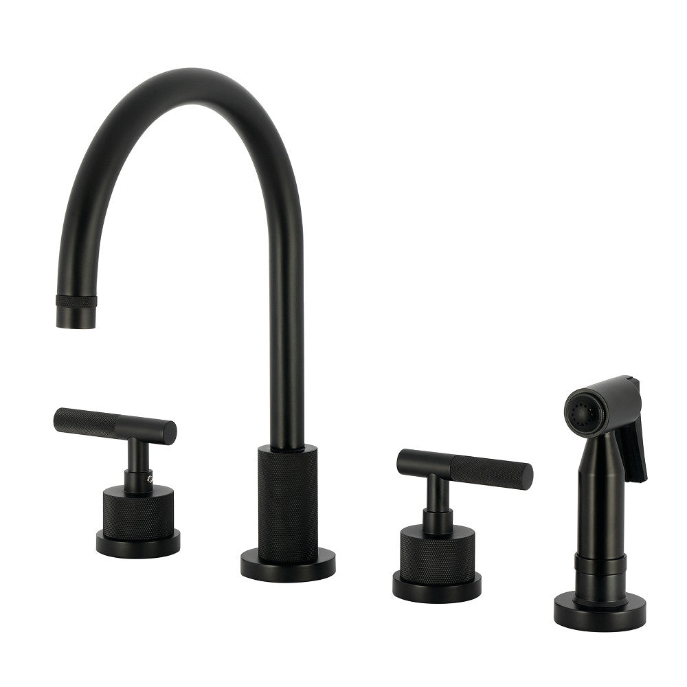 Convergent Widespread Kitchen Faucet in Matte Black