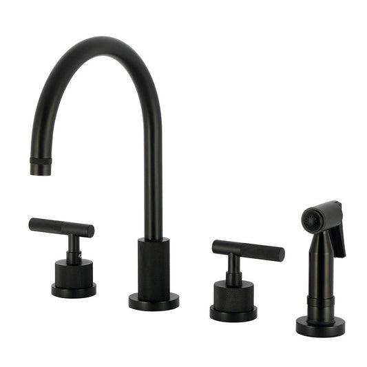 Convergent Widespread Kitchen Faucet in Matte Black