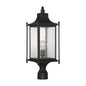 Dunnmore 1-Light Outdoor Post Lantern in Black Black