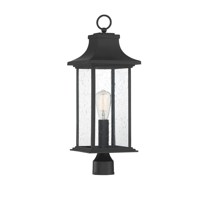 Hancock 1-Light Outdoor Post Lantern in Matte Black Matte Black