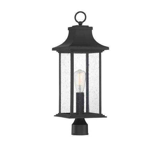 Hancock 1-Light Outdoor Post Lantern in Matte Black Matte Black