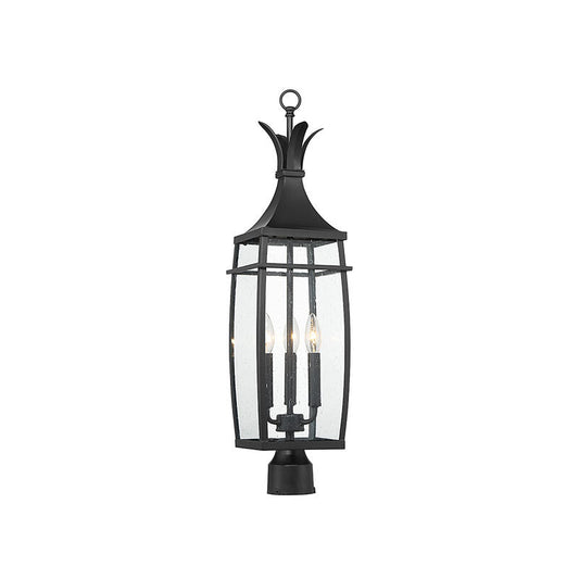 Montpelier 3-Light Outdoor Post Lantern in Matte Black Matte Black