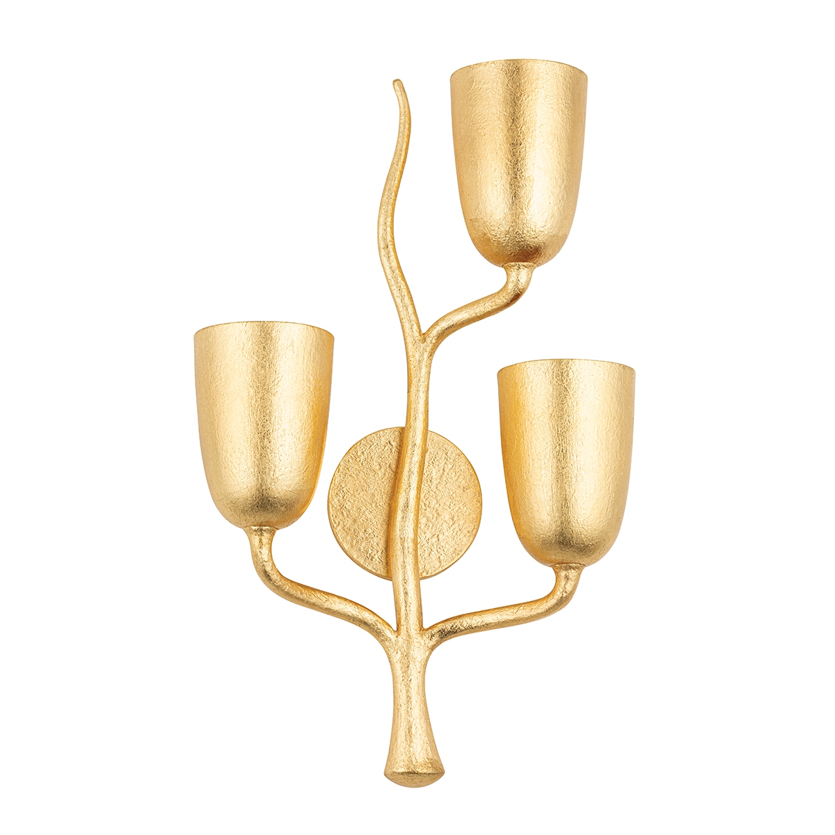 Vine Wall Sconce with Gold Leaf Finish