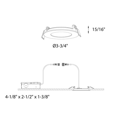3 Inch Round CCT LED Recessed Panel Light