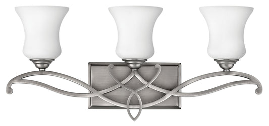 Brooke Medium Three Light Vanity In Brushed Nickel Finish