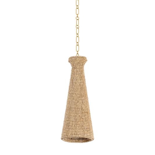 TALLMAN PENDANT with VINTAGE GOLD LEAF Finish
