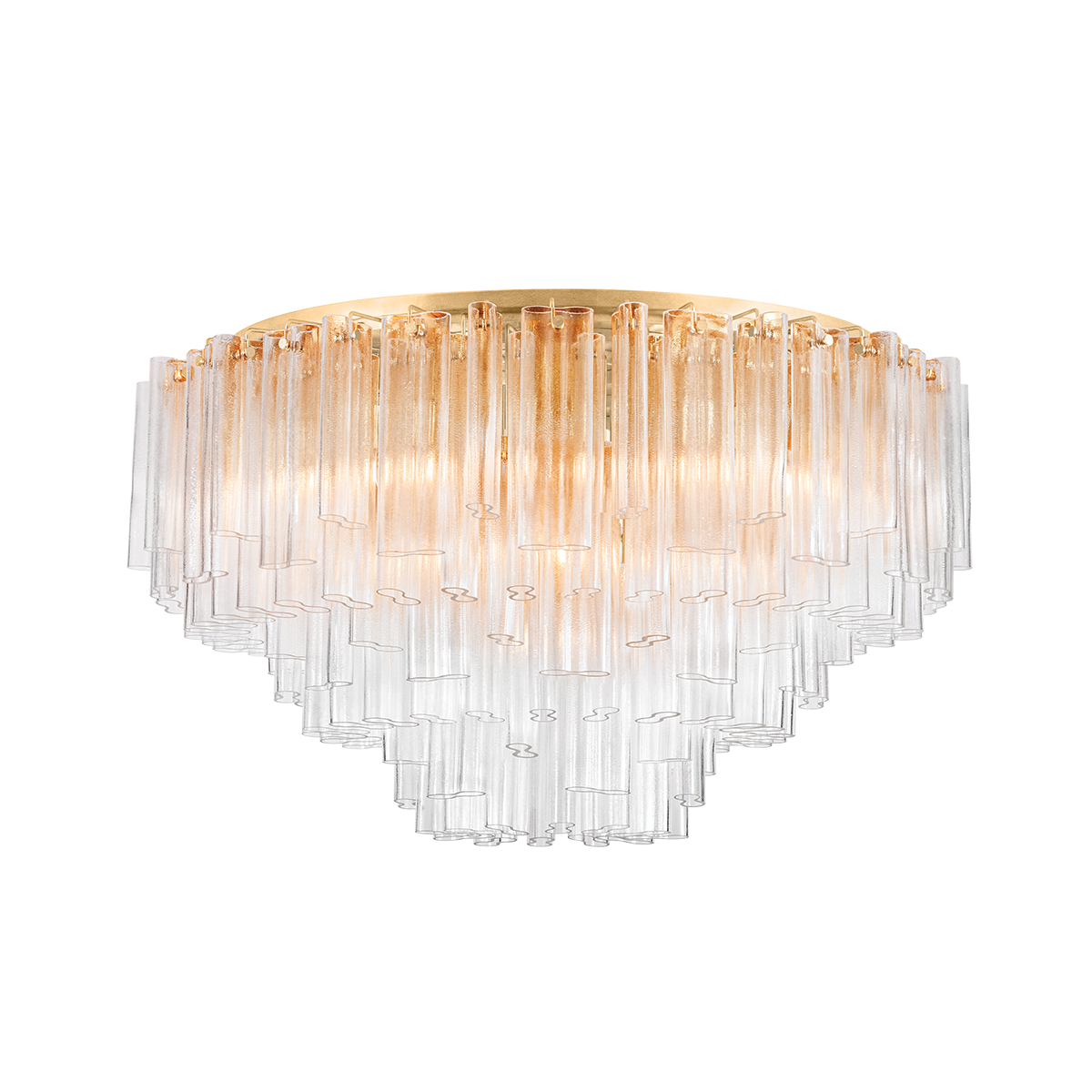 VARENNA Semi Flush In VINTAGE GOLD LEAF Finish