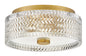 Elle Small Flush Mount In Light Brass Finish