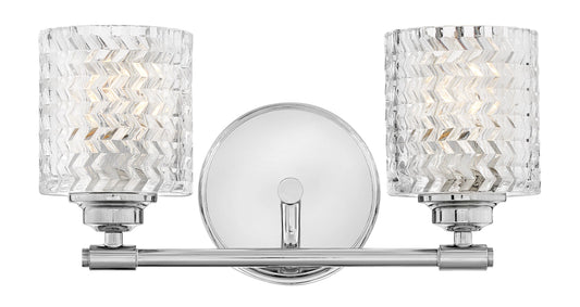 Elle Small Two Light Vanity In Chrome Finish