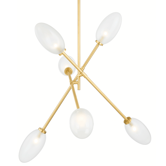 Alberton Chandelier with Aged Brass Finish