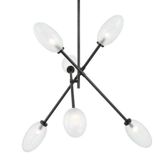 Alberton Chandelier with Black Brass Finish