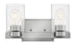 Miley Small Two Light Vanity In Brushed Nickel Finish