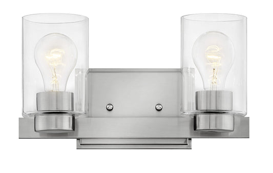 Miley Small Two Light Vanity In Brushed Nickel Finish