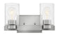 Miley Small Two Light Vanity In Brushed Nickel Finish